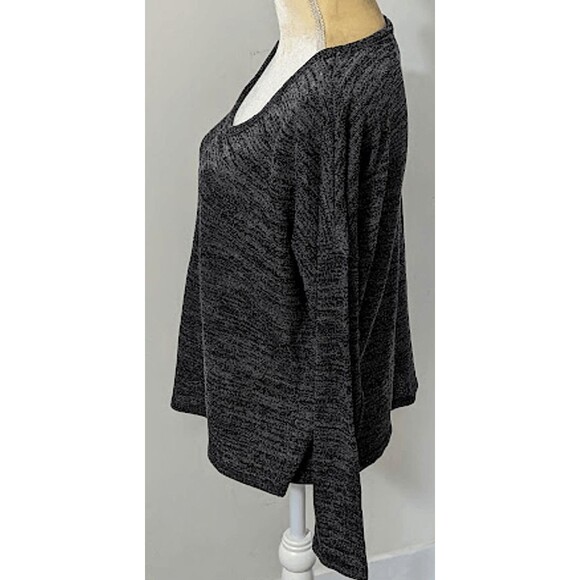 Old Navy heather gray scoop neck long sleeve lightweight sweater L - Picture 3 of 5